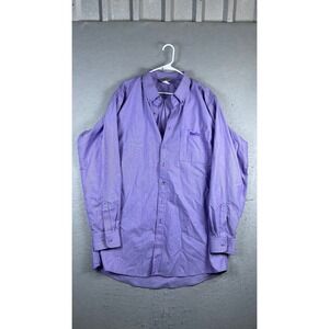 FedEx Stan Herman VF Imagewear Button Down Shirt Mens 17.5 Purple Uniform Work